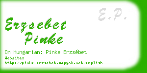 erzsebet pinke business card