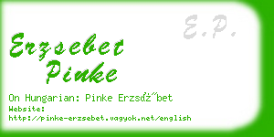 erzsebet pinke business card